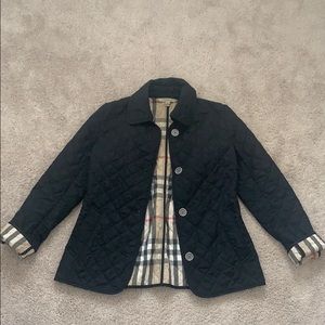 Black Burberry Quilted Jacket size M